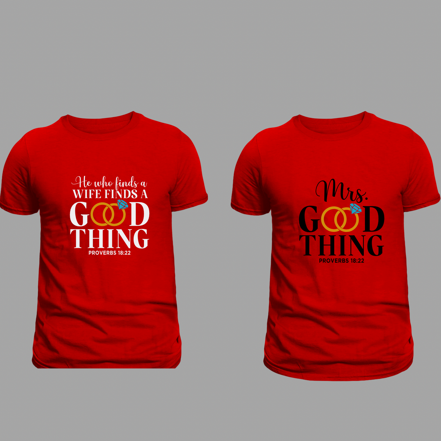 His & Hers Matching T-Shirts- Good Thing Couples Tee Set
