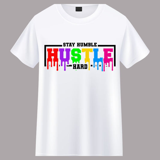 “Hustle Graphic T-Shirt – Custom, Vibrant, & Stylish”