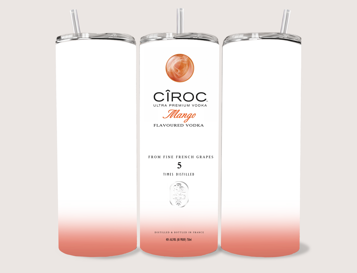 Ciroc Flavored Vodka Tumbler Collection – 5 Design Set