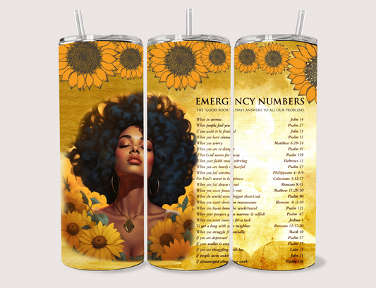 Sunflower Scripture Queen” Tumbler
