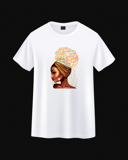 Queen in Her Headwrap Tee